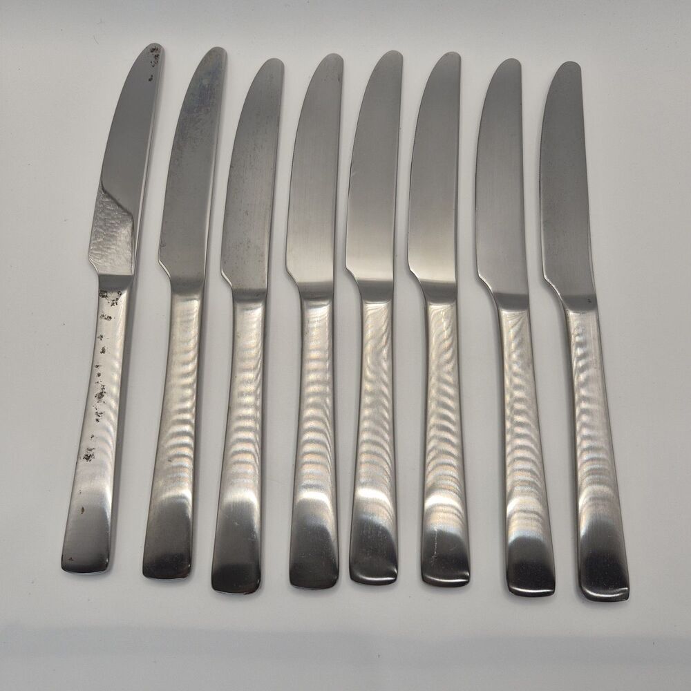 Set Of 8 Knives Robert Welch Foster Satin Stainless 18/10 Flatware 9 1/4"